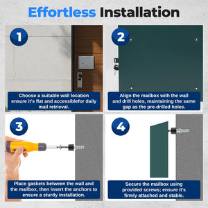 Wall Mount Locking Mailbox