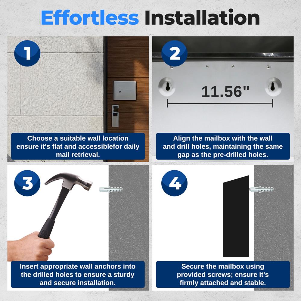 Wall Mount Locking Mailbox