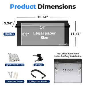 Wall Mount Locking Mailbox