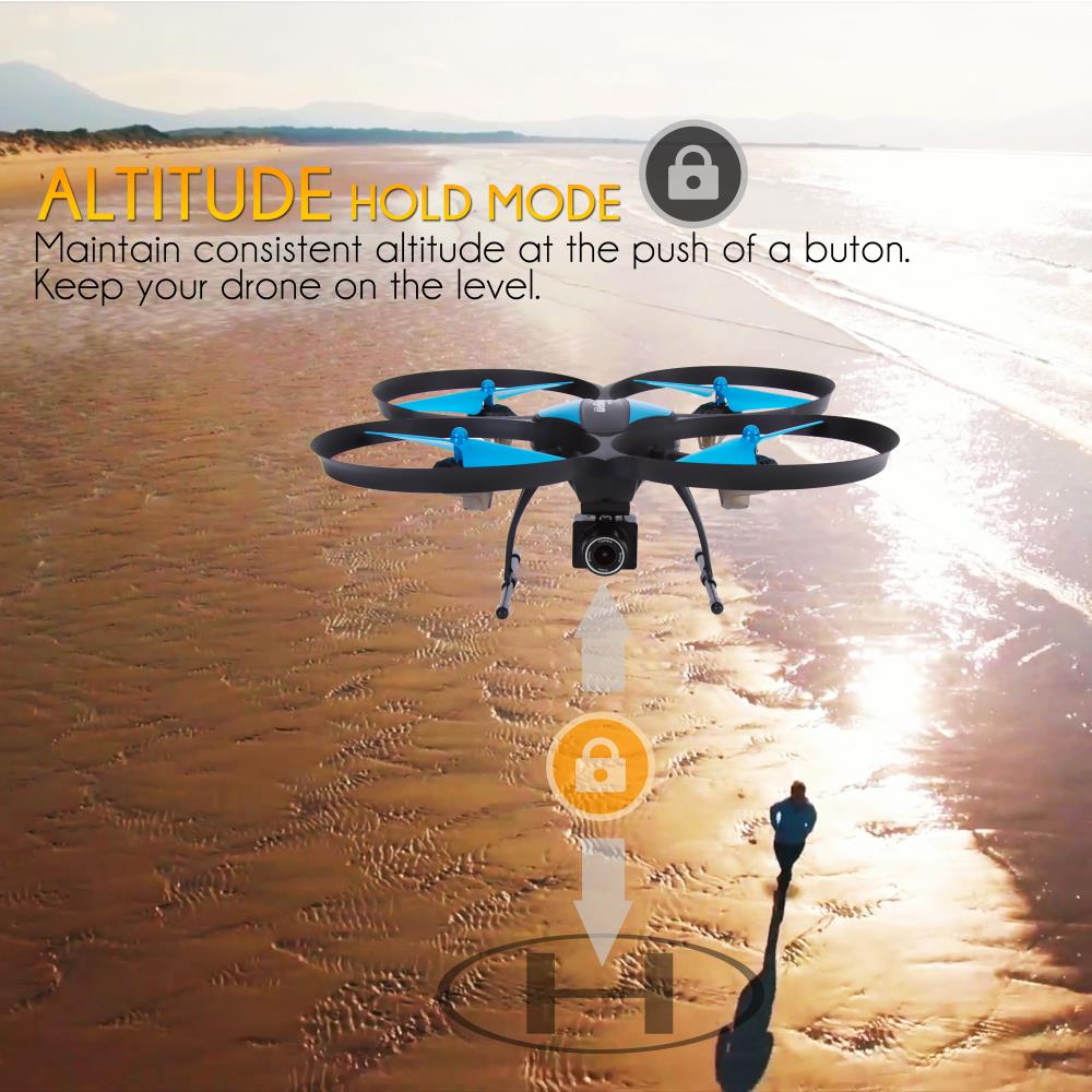 Wifi Drone Quad-Copter Wireless Uav With Hd Camera + Video Recording