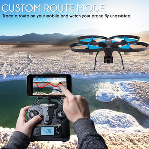 Wifi Drone Quad-Copter Wireless Uav With Hd Camera + Video Recording