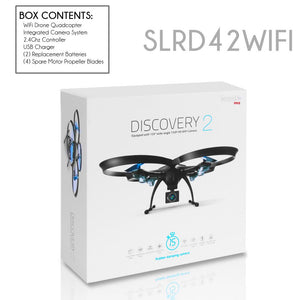 Wifi Drone Quad-Copter Wireless Uav With Hd Camera + Video Recording