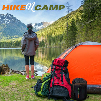 Double Sleeping Bag With Two Pillows- Lightweight & Waterproof Sleeping Bag For Adults Or Teens, For Camping, Backpacking Or Hiking, Includes Carrying Bag (Real Trees)