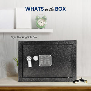 Electronic Safe Box Secure Storage Steel Construction Wall Mountable