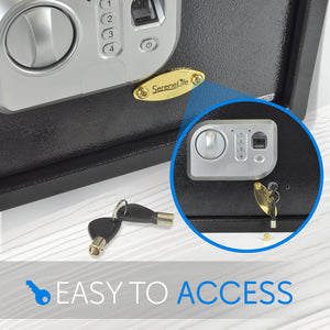 Front Load Safe Box Secure Storage Steel Construction 13.8"x9.8"x9.8"