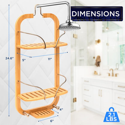 Caddie de douche suspendu en bambou 