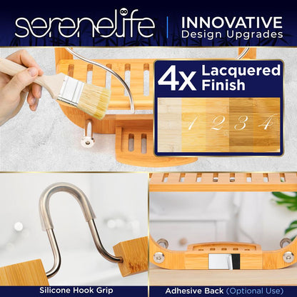Caddie de douche suspendu en bambou 