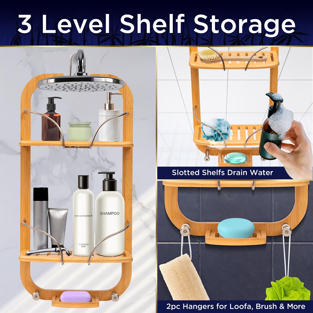 Bamboo Hanging Shower Caddy