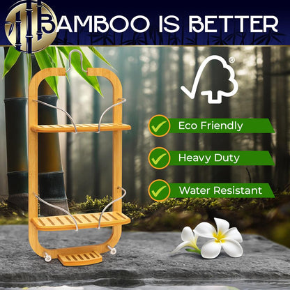 Caddie de douche suspendu en bambou 