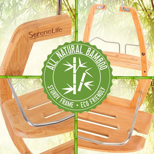 Bamboo Shower Caddy - Hanging Shower Bathtub Caddy Organizer