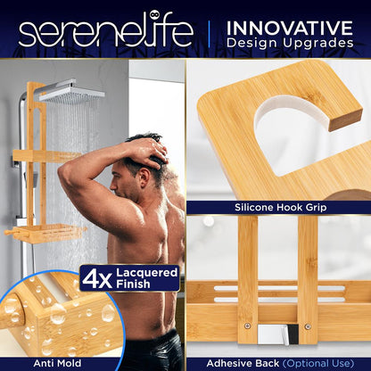 Caddie de douche suspendu en bambou 