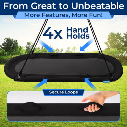 40" Saucer Swing with Pillow and Handles