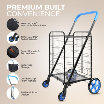 Small Foldable Shopping Cart with Cart L
