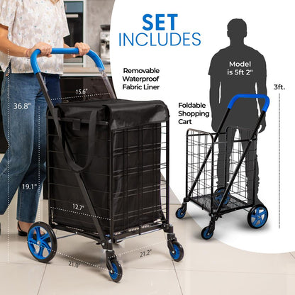 Small Foldable Shopping Cart with Cart L