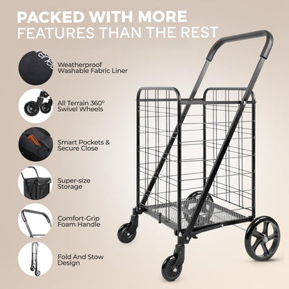 Small Foldable Shopping Cart with Cart L