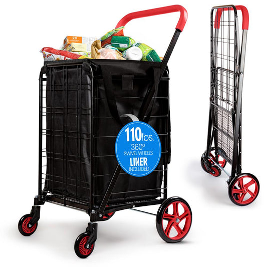 Foldable Shopping Cart with Cart Liner