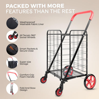Small Foldable Shopping Cart with Cart L