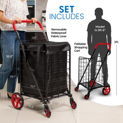 Small Foldable Shopping Cart with Cart L
