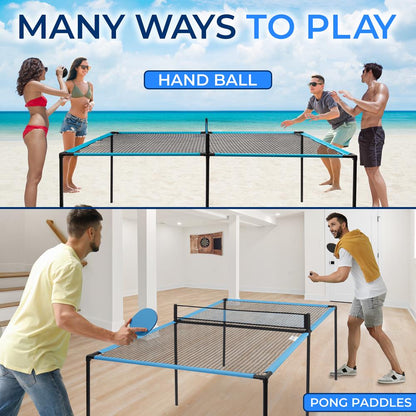 Table de Ping Pong Trampoline - Portable, Cadre en Acier Réglable, Intérieur/Extérieur 