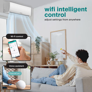 24000 Btu Indoor And Outdoor Mini Split Ac Unit Kit – 230V Smart Cooling & Heating Mini Split Ac With Wifi, Includes Installation Kit, Perfect For Bedrooms, Living Spaces, And Offices