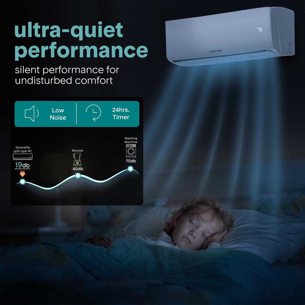 9,000 Btu Indoor And Outdoor Mini Split Ac Unit Kit – 115V Smart Cooling & Heating Mini Split Ac With Wifi, Includes Installation Kit, Perfect For Bedrooms, Living Spaces, And Offices