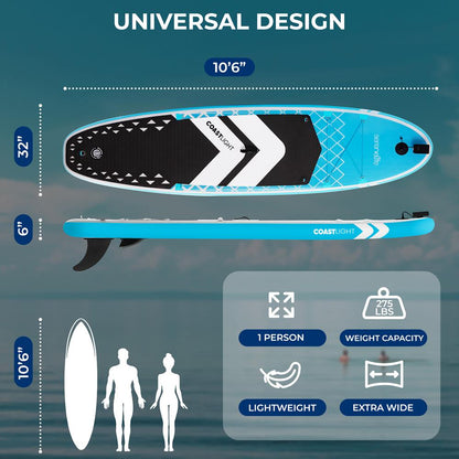 Planche de paddle gonflable avec lumières LED 