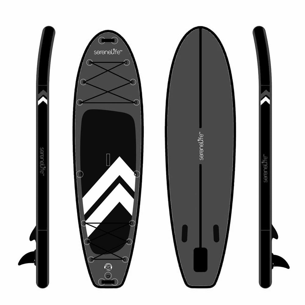 Inflatable Paddleboard, Stable Design, Non-Slip Deck, Gray