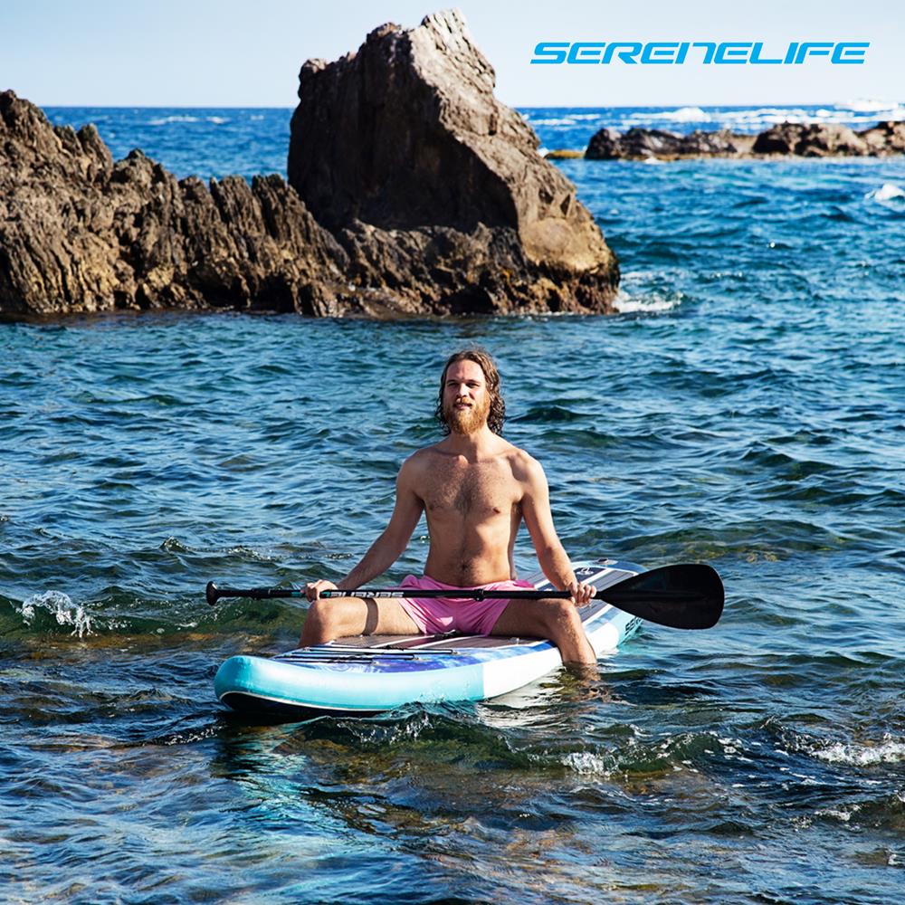 Inflatable Paddle Board - Stable Non-Slip Deck, 10'6", Space Blue