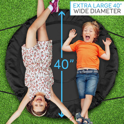 Saucer Swing for Kids - Relaxing Fun - 40" Waterproof Seat - Easy Setup