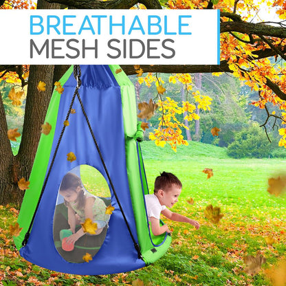 Tente suspendue pour enfants, amusement en plein air, imperméable, vert 