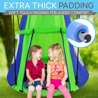 Tente suspendue pour enfants, amusement en plein air, imperméable, vert 