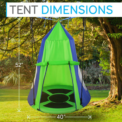 Tente suspendue pour enfants, amusement en plein air, imperméable, vert 