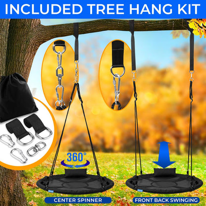40" Saucer Swing with Pillow and Handles
