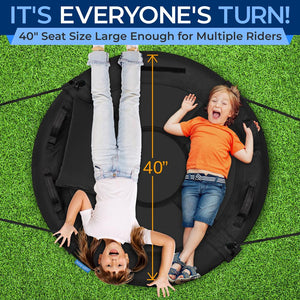 40" Saucer Swing with Pillow and Handles