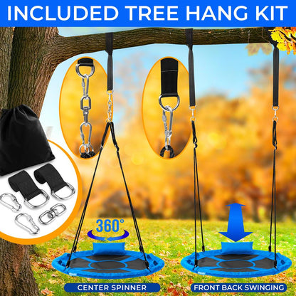 40" Saucer Swing with Pillow and Handles