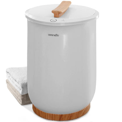 Chauffe-serviettes avec arrêt automatique, contient 2 grandes serviettes, blanc 