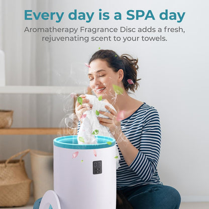 Chauffe-serviettes et couvertures, luxe spa, arrêt automatique, convient à 2 grandes serviettes, bleu 