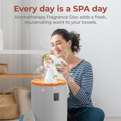 Chauffe-serviettes avec porte-parfum, arrêt automatique, convient pour 2 serviettes, gris 