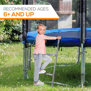 Outdoor Trampoline Safety Ladder, Weather Resistant Steel, 2-Step