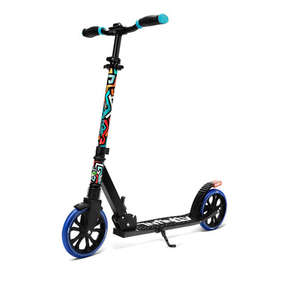 Trottinette pour adolescents et adultes, plateau réglable en alliage, design graffiti 