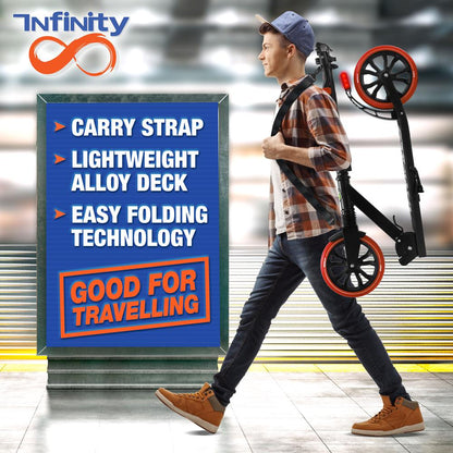 Foldable Kick Scooter for Teens & Adults, Smooth Wheels, Alloy Deck, Red