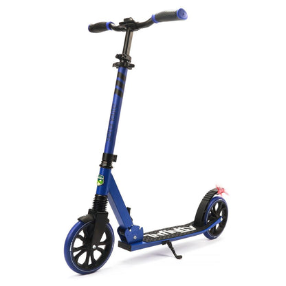 Trottinette pliable pour adolescents/adultes, conduite fluide, plateau en alliage, bleu 