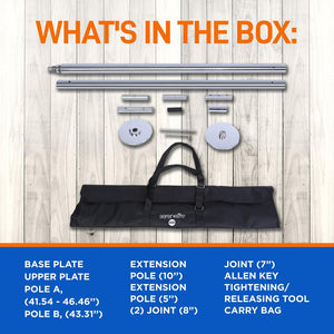 Adjustable Non-Slip Dancing Pole Set, Steel, Chrome Finish