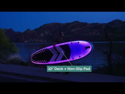Planche de paddle gonflable avec lumières LED 